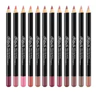 12 цветов Подводка для губ Карандаш нюдовая матовая подводка для губ увлажняющая водостойкая Стойкая подводка для губ Профессиональный инструмент для макияжа