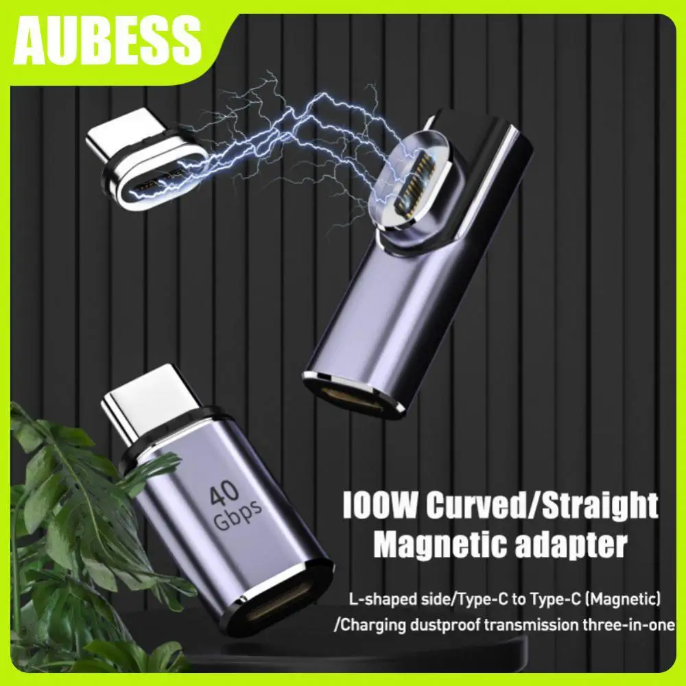 

Magnet Usb C To Type C Converter 100w Fast Charging Data Transfer 40gbps Aluminum Alloy Magnetic Charger Adapter For Macbook