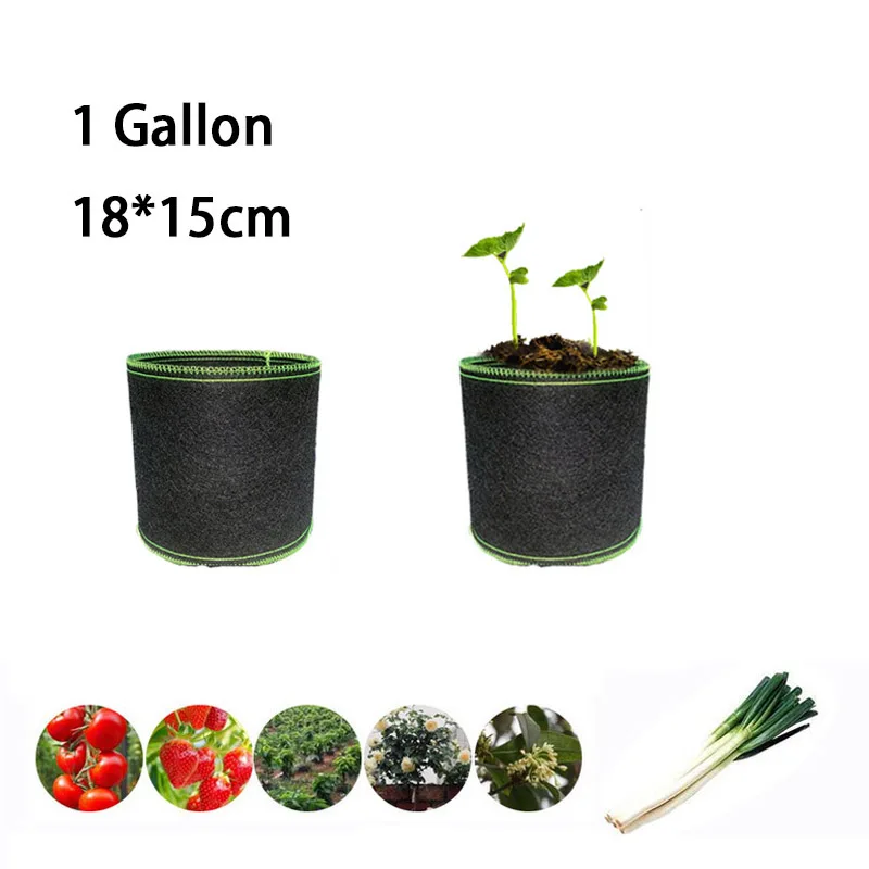 

1 Gallon Fruit Plant Grow Bags Tree Pots Home Supplies Fabric Planting Garden Tools Jardin Growing Bag Vegetables Planter Bags