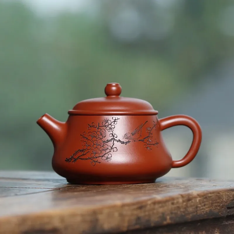 Zanghutianxia Yixing фиолетовый глиняный горшок ручной работы резьба эскиз кунг-фу чайная