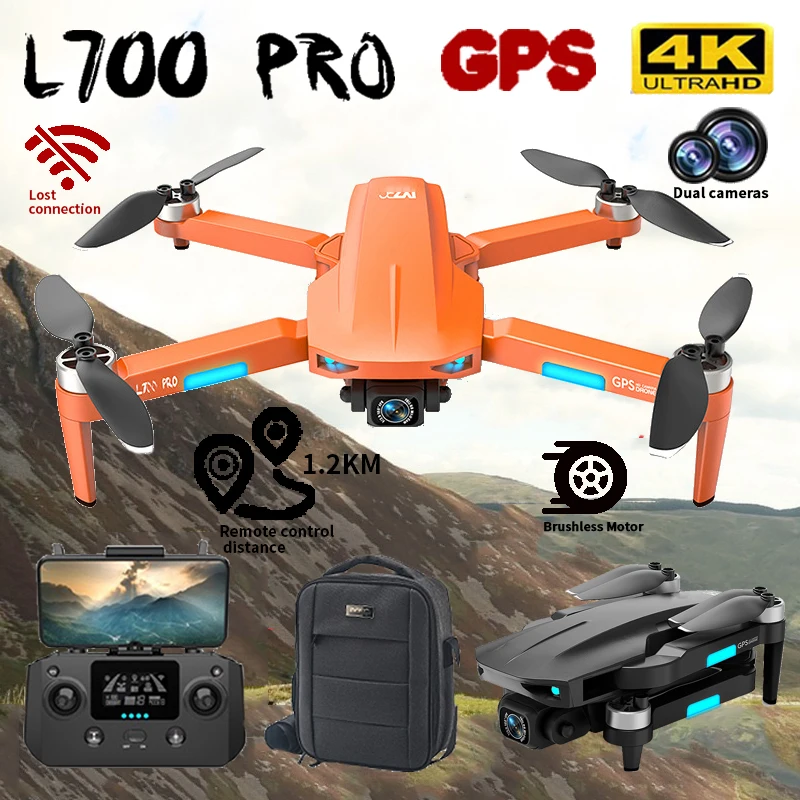 

Квадрокоптер L700 PRO складной, 4K, Wi-Fi, HD, 1,2 км
