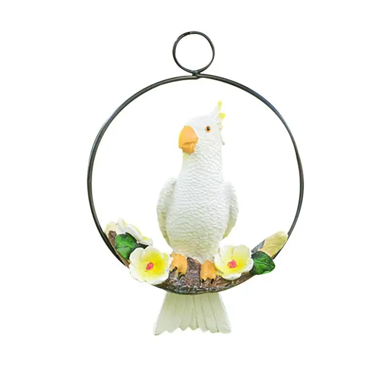 

Hang Parrot Statue Parrot Garden Statues Sculpture Resin Bird Patio Decor Highly Detailed And Decorative Indoor Outdoor Tree