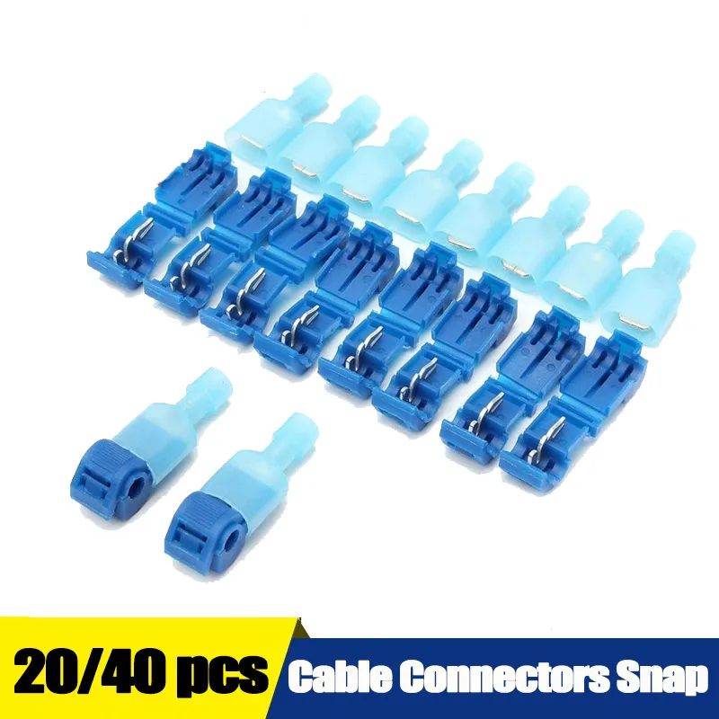 

40Pcs Quick Electrical Cable Connectors Snap Splice Lock Wire Terminals Crimp Wire Connector Wire Terminal