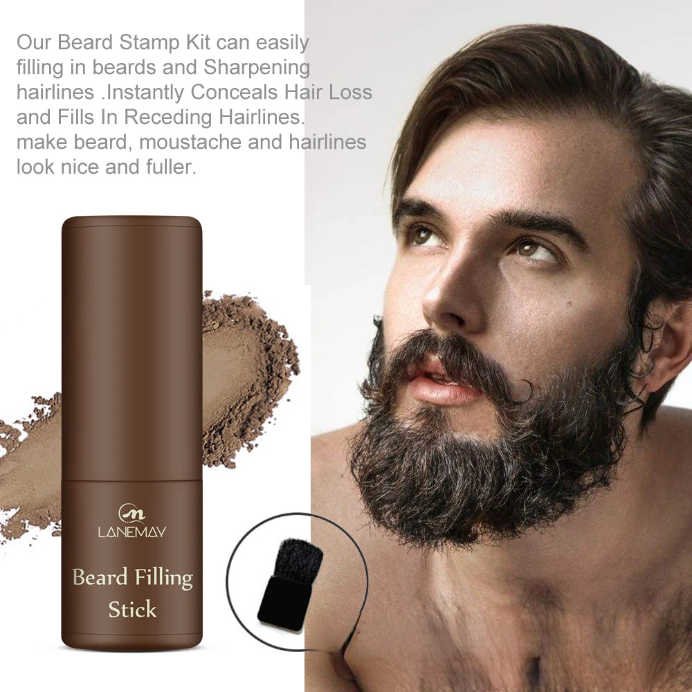 

1pc Beard Filling Stick Repair Scatters Lasting Beard Filling Stick Moustache Enhancer Fill Pen Dye Hair Men Beard Mustache Care