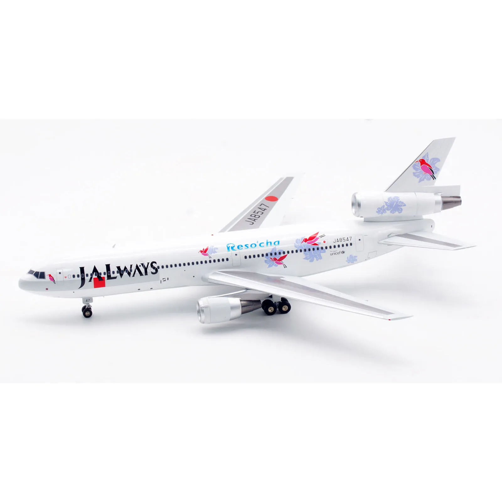 Фото Коллекционная модель самолета B-104-IAW-547 из сплава, подарок, масштаб 1:200, B-Models, JAL Ways, McDonnell Douglas DC-10-40, литая модель реактивного самолета JA8547 №4