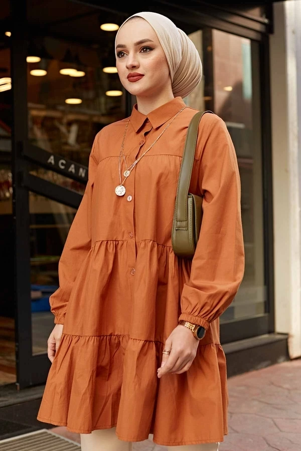 Ladies Frilly Temporary Shed Tunic Summer Spring 2021 ladies muslim clothes shirt for woman blouse casual long sleeve