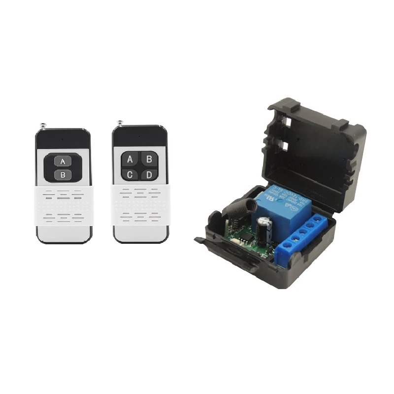 

NEW-12V 1CH Relay Receiver Module Control 433 Mhz Wireless Light Switch Remote Control For Electronic Lock Gate(1RC 1B 1C)