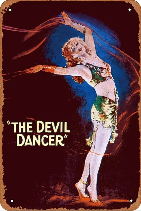 The Devl Dncer Flm Move Metl Sgns Decorcn Vntge Tn 12x8 nch ron Pntng Wll Decor Resturnt Br Cfe Club Ktchen P