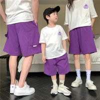 mom dad and son daughter matching family clothes boys girls summer short pants women men fashion shorts parent child pair look