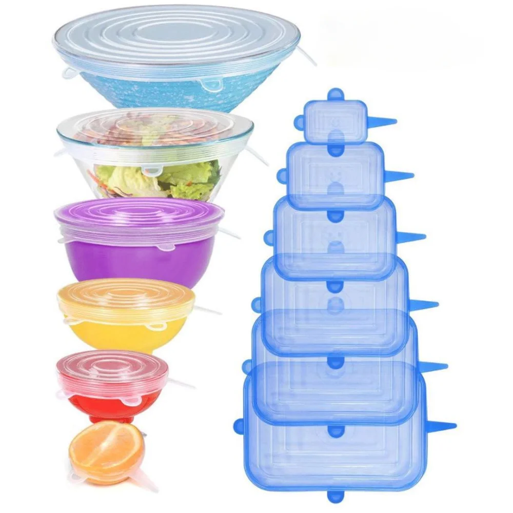 

Silicone Lids Stretch Lids Reusable Durable and Consumable Oven Covers Silicone Lid for Leftovers Keeps Food Fresh Accessories