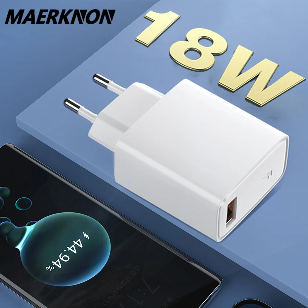 

18W USB Charger Quick Charger 3.0 Mobile Phone Charger Adapter Fast Charging For iPhone 14 Samsung S22 Xiaomi 13 12 Wall Charger