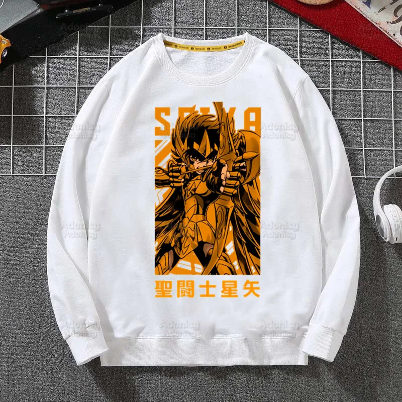 

Knights of The Zodiac Men Hip Hop Sweatshirt Hoodie Streetwear Saint Seiya Pullover Seya Anime Hoodie Winter Autumn Hoodie