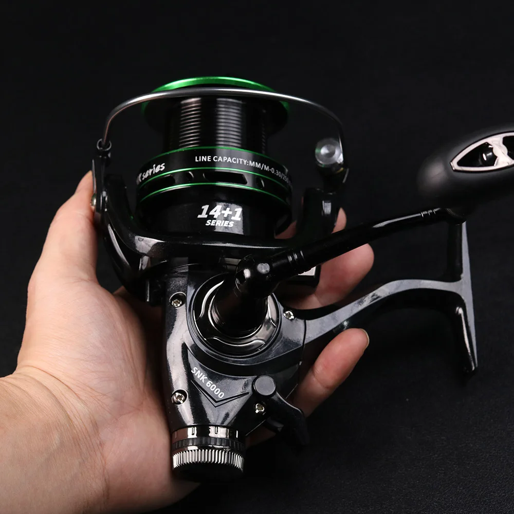 

JOSBY Spinning Fishing Reels 15KG-20KG Max Drag Carrete Pesca High Speed Gear Ratio 5.2:1 Metal Stainless Carp Wheel Tackle