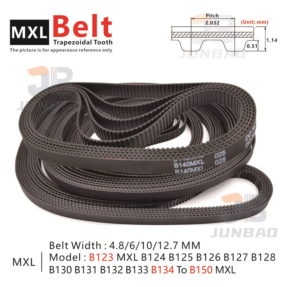 

Синхронный ремень MXL с номером модели B123MXL B124 B125 B126 B127 B128 B130 B131 B132 B133 B134MXL до B150MXL периметр 249-305 мм