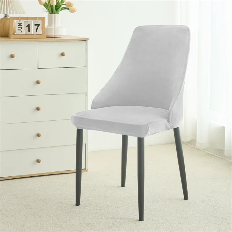 

1/2/4/6 шт. бархатные чехлы на стулья, эластичные изогнутые маленькие чехлы на кресла, чехлы на стулья для столовой, для вечеринки, отеля, домашний декор