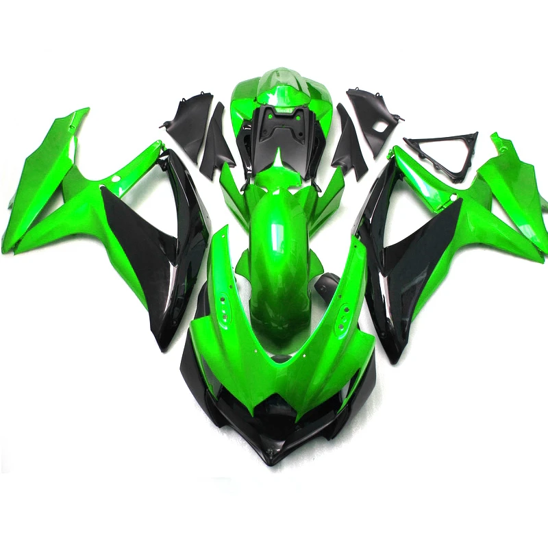 

100% подходящие Обтекатели для SUZUKI GSXR 600 750 2008 2009 2010 зеленый черный комплект обтекателей GSXR600 GSXR750 08 09 10 PL431