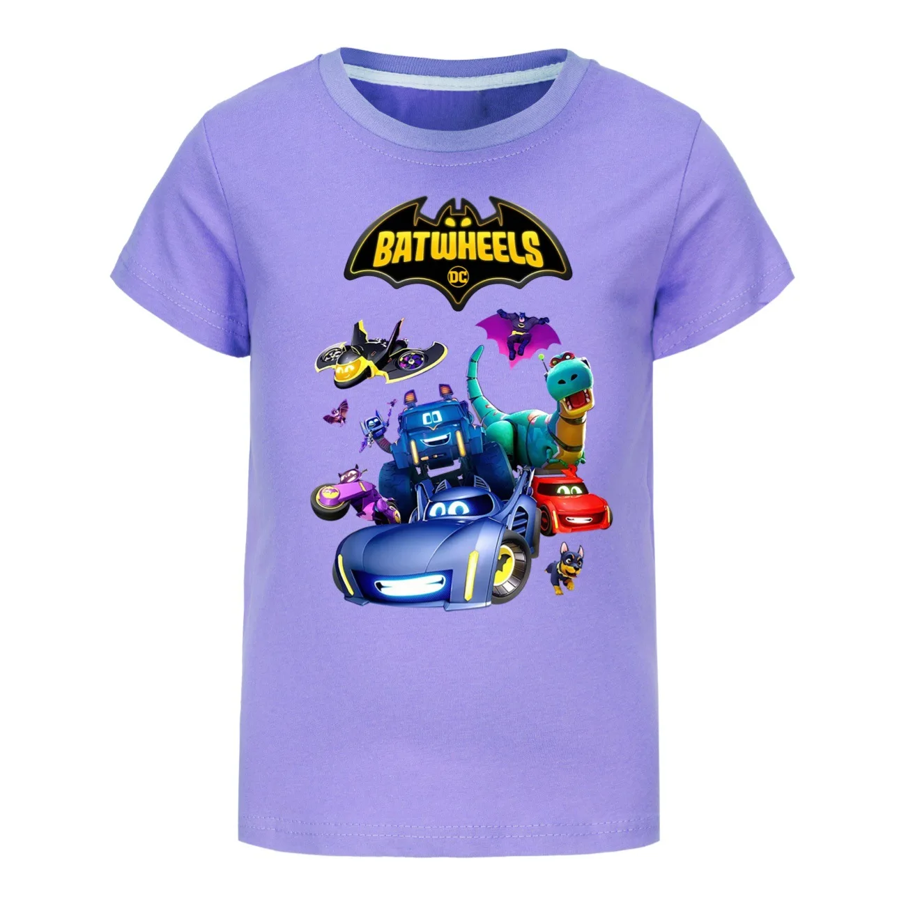 Детская Хлопковая футболка с коротким рукавом и принтом летучая мышь