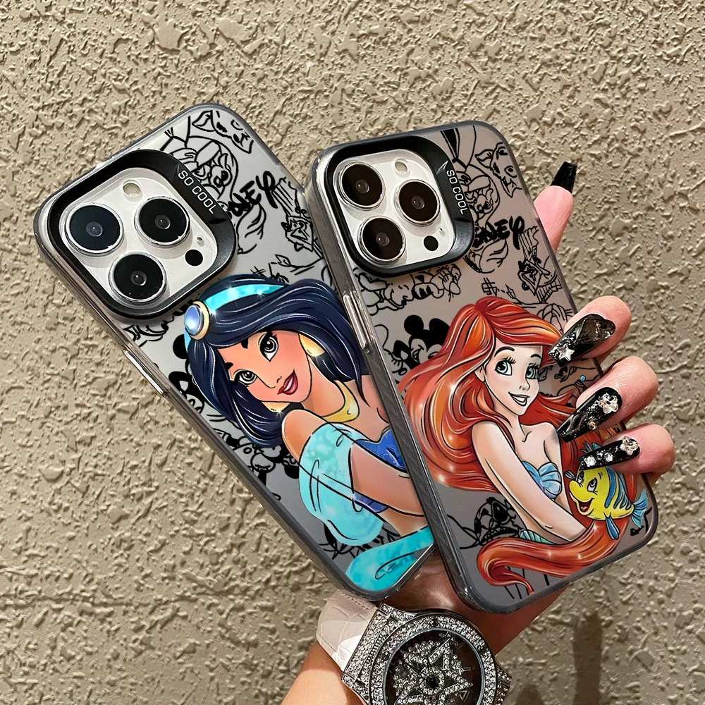 Чехол для телефона Disney Princess Ariel Elsa Oppo A78 A74 A60 A58 A57 A38 A17 A3x Reno 13 12 11 F 10 8 7 6 T Z Pro Plus 4G 5G Cover
