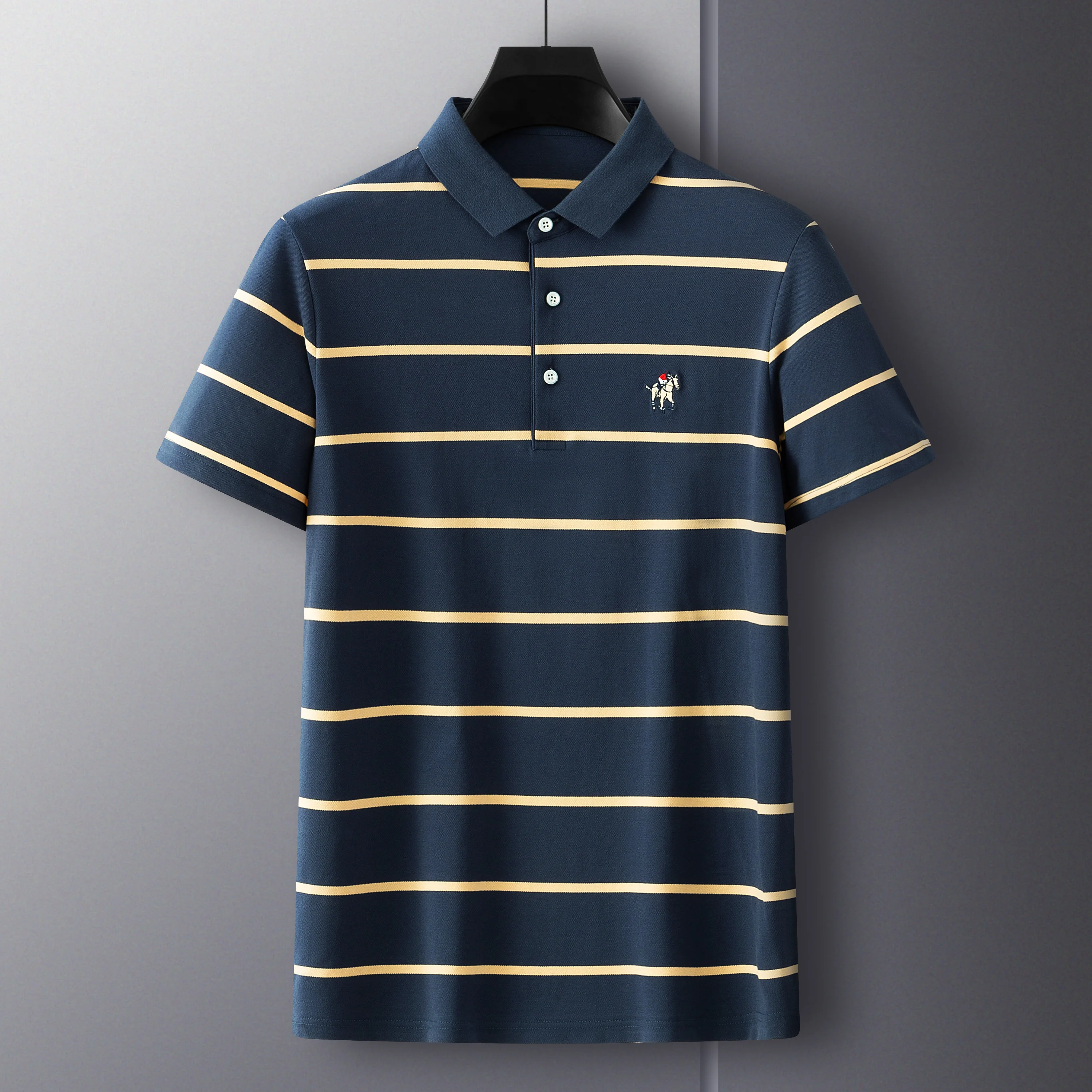 

High end brand polo shirt men's T-shirt 2022 summer new trend Golf embroidery men's Lapel top luxury short sleeve men's wear