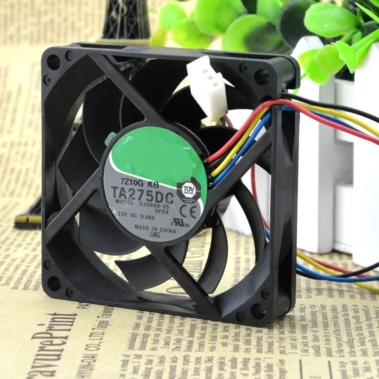 

Новый оригинальный четырёхпроводной вентилятор TA275DC C35598-35 GFOX, 7 см, 7015 дюйма, 12 В, а