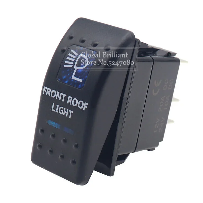 

5Pin, морской выключатель для автомобиля, выключатель для лодки, грузовика с двойной подсветкой