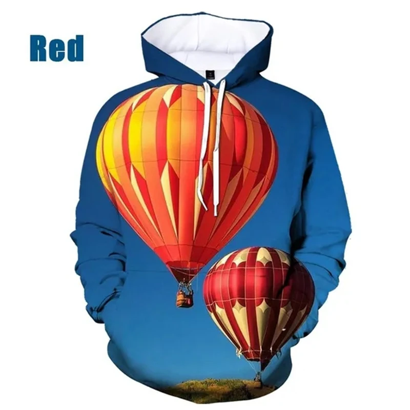 

Colorful Hot Air Balloon Men And Woman Hoodies 3D Printed Casual Sports Hooded Hoodie Turkey Hot Air Balloon Pattern Hoody Kids