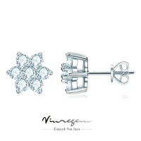 vinregem 925 sterling silver 2 8ct moissanite pass test diamond stud earrings fine jewelry for women anniversary gift wholesale