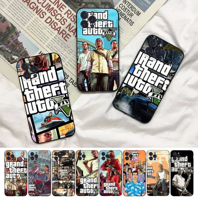 

Grand Theft Auto Phone Case For iPhone 8 7 6 6S Plus X SE 2020 XR XS 14 11 12 13 Mini Pro Max Mobile Case