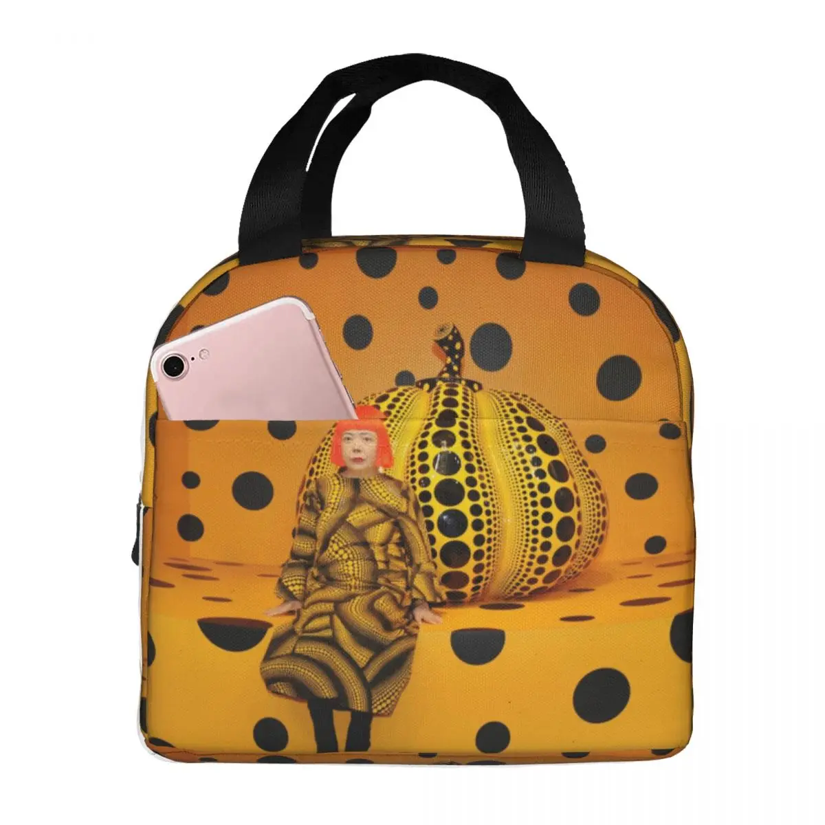 Yayoi Kusama загадочная изолированная сумка для ланча Термосумка многоразовая желтая