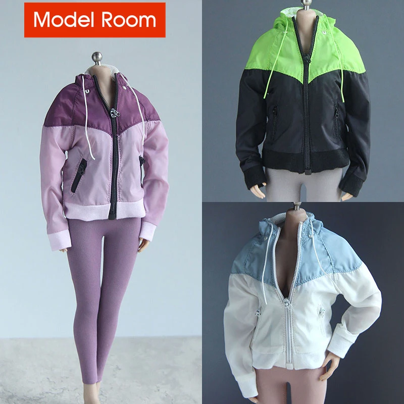 

HotPlus hp064 hp65 масштаб 1/6 Женская куртка с капюшоном спортивные штаны для йоги одежда модели аксессуаров подходит для 12-дюймовых экшн-фигурок ку...