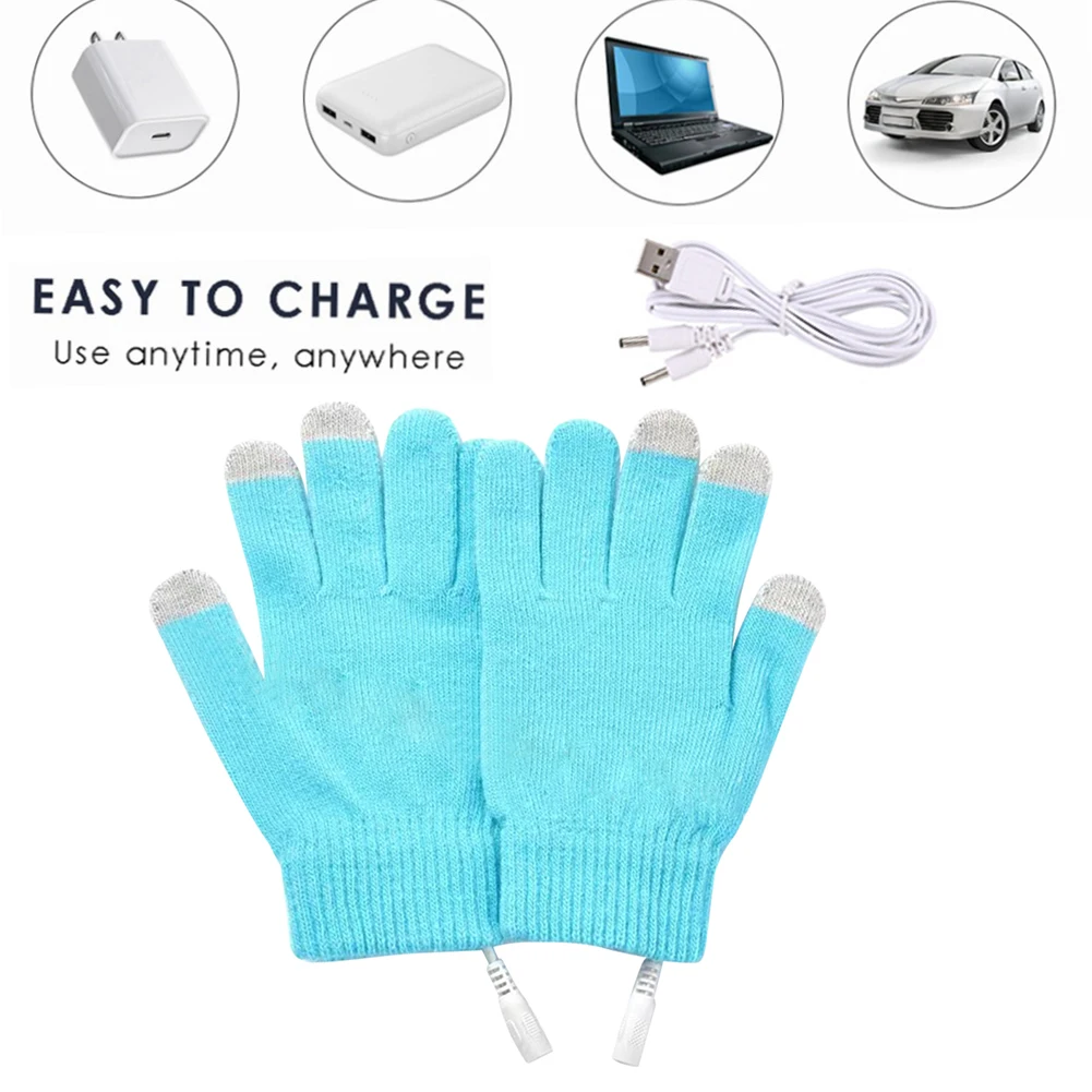 

USB Electric Heating Gloves Portable Soft Touch ScreenWearable Winter Mittens Constant Temperature Comfortable Hand Warmer