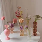 Стеклянная ваза для цветов, контейнер для гидропонных террариумов, прозрачные вазы для цветов с пузырьками, украшение для дома и офиса