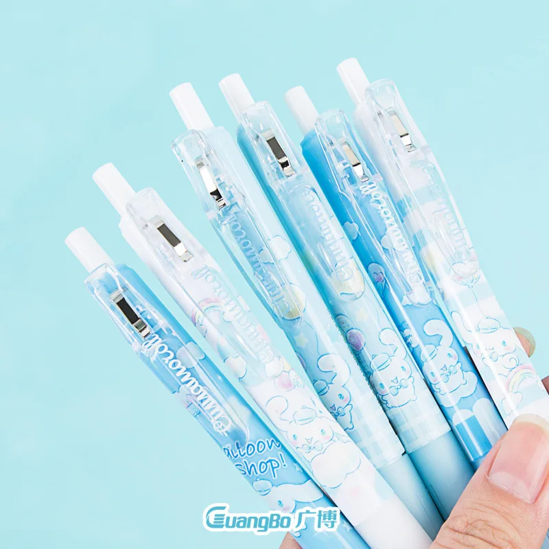 Канцтовары Sanrio Черная гелевая ручка Hello Kitty аксессуары Cinnamoroll мультяшный пресс