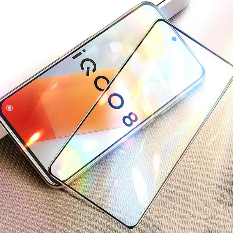 

For VIVO iQOO 8 iQOO8 9H Tempered Glass For vivo iqoo8 iqoo 8 Screen Protector Protective Glass Full Cover Anti Scratch