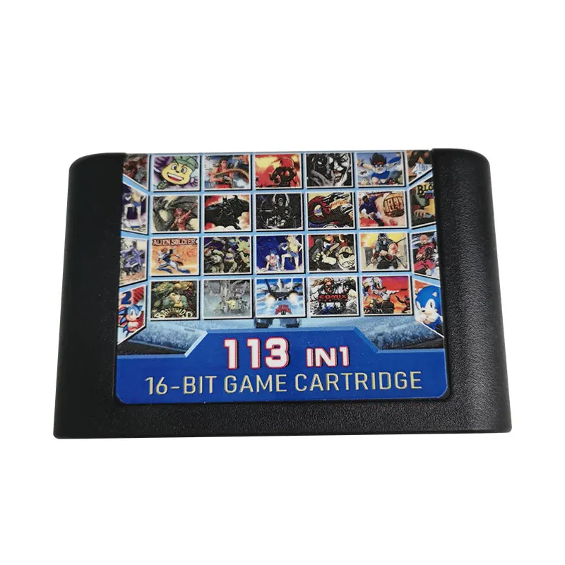 

Картридж 113in 1 Sega Mega Drive Genesis Games в ретро стиле