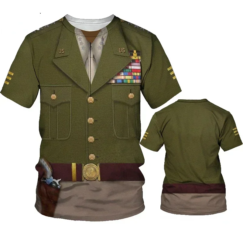 Летняя официцерская одежда для косплея с 3D принтом имитация стиля модная