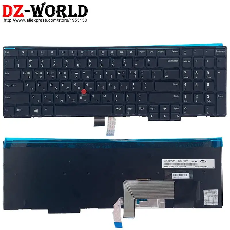 Новая Оригинальная Корейская клавиатура KR для ноутбука Lenovo Thinkpad T540P W540 W541 T550 W550S