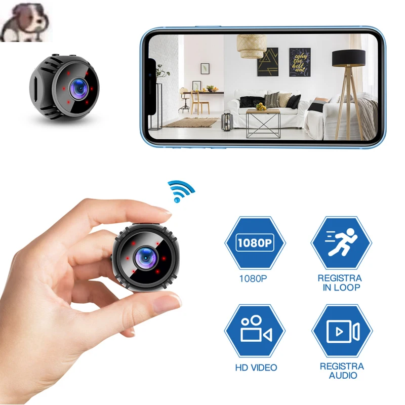 

Mini camera for home surveillance1080pwi-fi 2021 small wireless baby monitoring surveillance real-time camera with cell phone