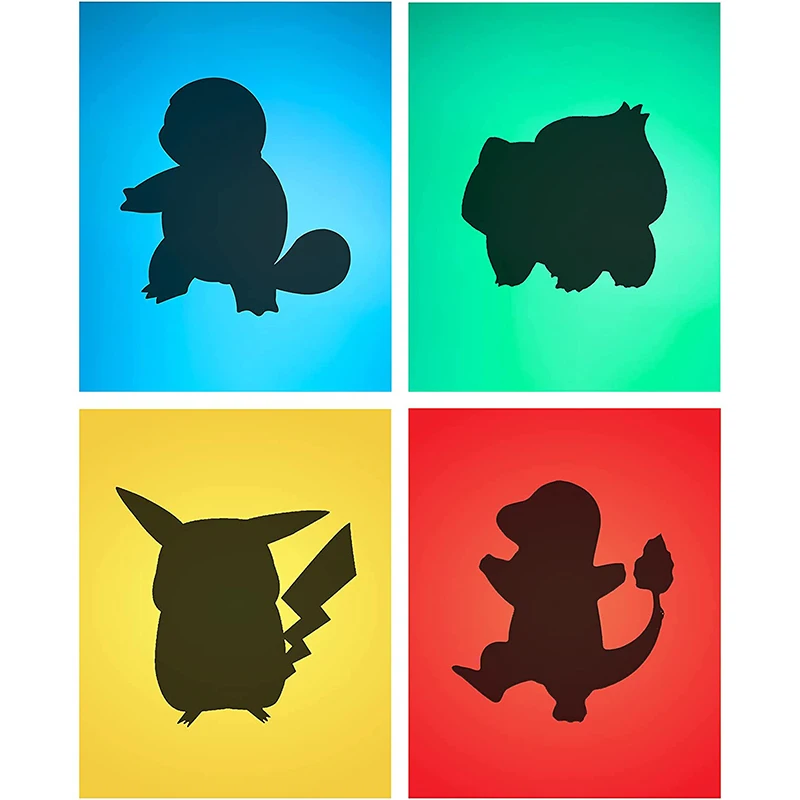 

Classic Cartoon Anime Canvas Painting Pokemon Pikachu Airbrush Poster Print Mural Picture Kid Room Home Wall Decor Gifts Cuadros