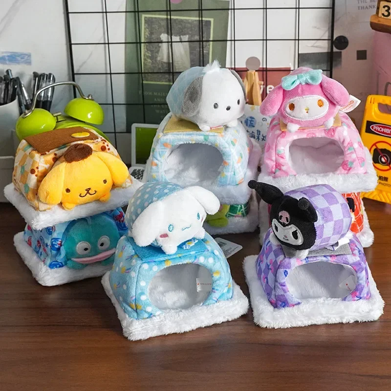 Sanrio Милая сцена дом плита кукла кавайный мультяшный персонаж My Melody Cinnamoroll Kuromi