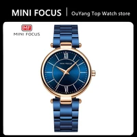 minifocus woman watch top brand casual fashion simple round small dial stainless steel strap waterproof ladies watch for student