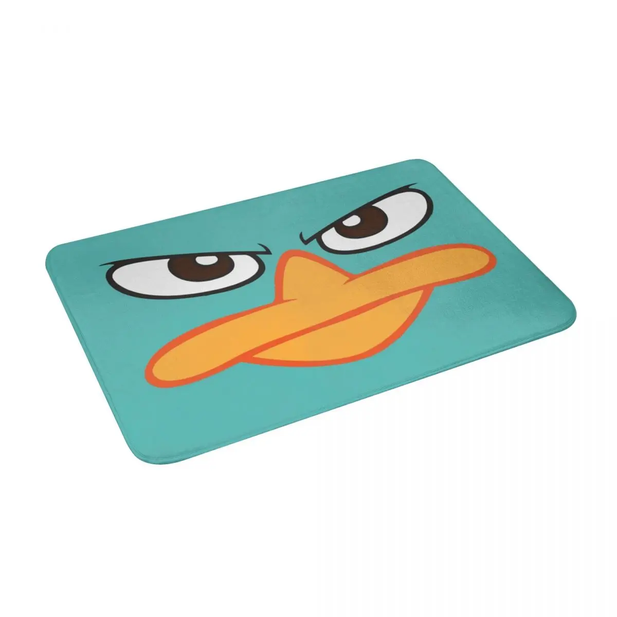 

Perry The Platypus Mask Bath Door Floor Mat Anti-slip Rug Carpet Entrance Living Room Home Kitchen Sand Scraping Dust Flannel