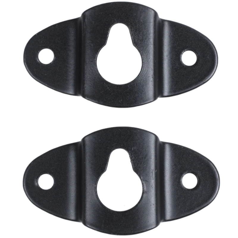 

40PCS Audio Speaker Wall Mounted Iron Hanger Plate Black 4.8Cm Long