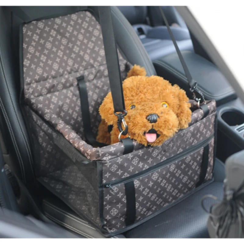 

Dog Strollers Car Carrier Seat Bag Waterproof Basket Folding Hammock Pet Carriers Bag for Small Cat Dogs Safety Travelling Mesh
