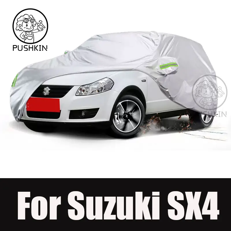 Car Sunshade Cover Outdoor Covers Snow Waterproof Dustproof Sun Shade Anti-UV For Suzuki SX4 Accessories