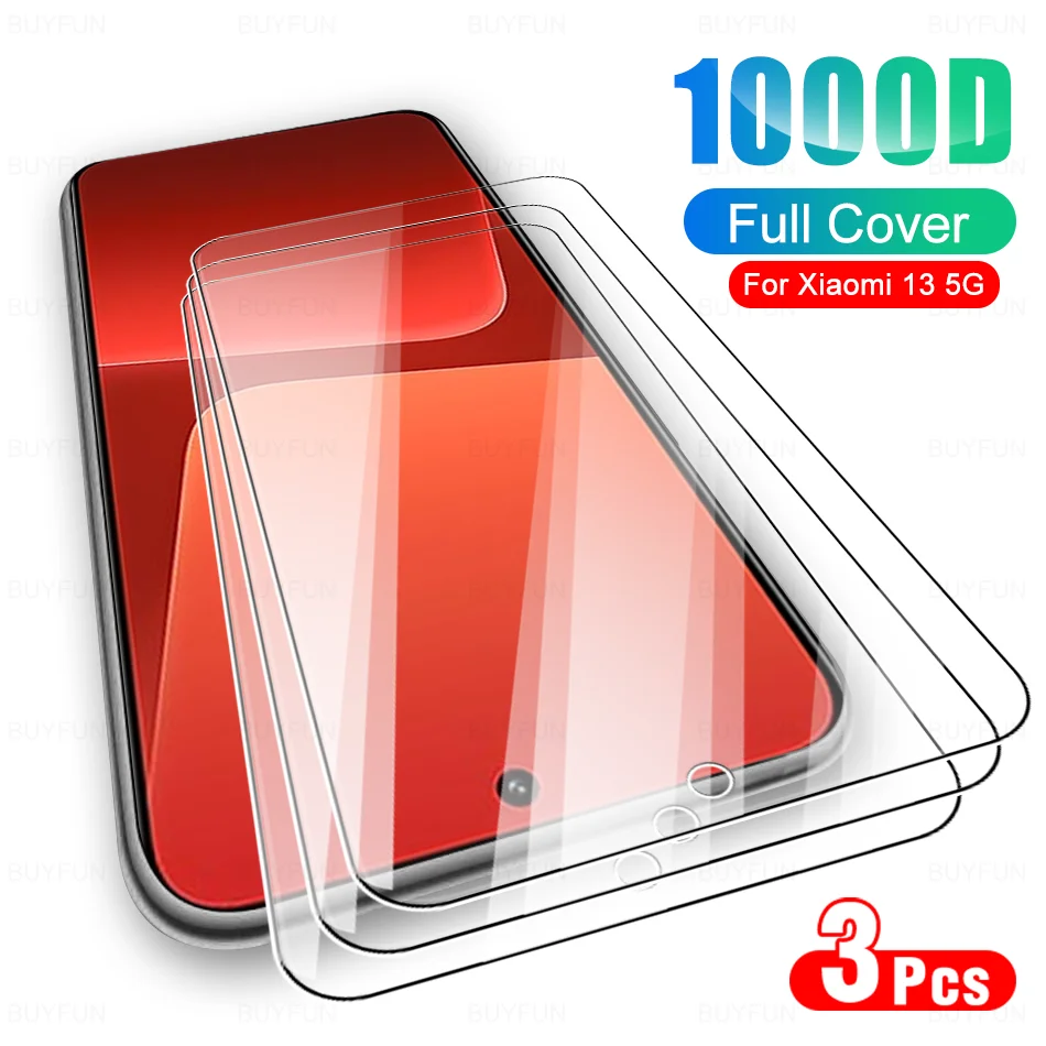 

3pcs Tempered Glass Screen Protector For Xiaomi 13 5G Protective Glass For Xiaomi13 Mi Xaomi Xiomi Mi13 6.36Inch Full Cover Glas