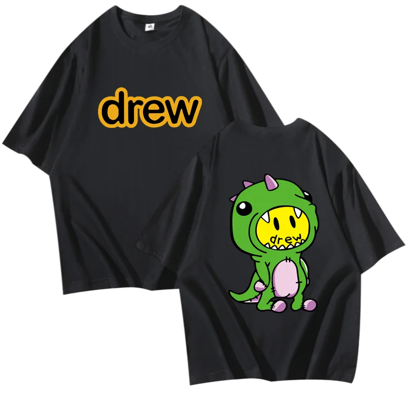 

Drew House Justin Bieber T Shirt Men 100% Cotton Printed T-shirt Casual Funny Tops Tees Short Sleeve Cool Tshirt