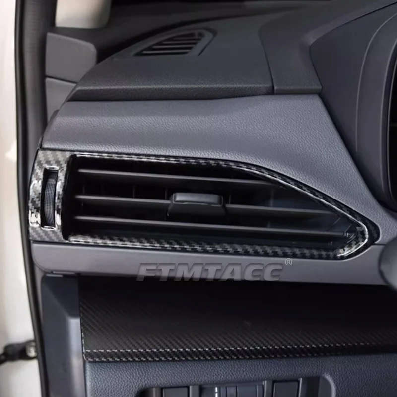 

Аксессуары для Subaru Crosstrek 2024, внутренние аксессуары из АБС-углеродного волокна, декоративная рамка для вентиляционного отверстия, Боковая Отделка кондиционера