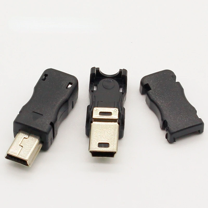 

10pcs Mini USB 5 Pin T Port Male Plug Socket Connector&Plastic Cover for DIY Dropshipping Top Sale