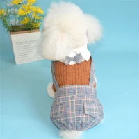 gentle pet clothes spring autumn dog jumpsuit tracksuit for small medium dogs chiwawa knitted sweater coat puppy cat suit bichon